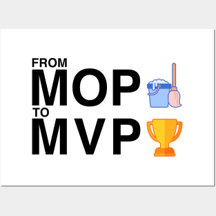 The Office From MOP to MVP Black Posters and Art